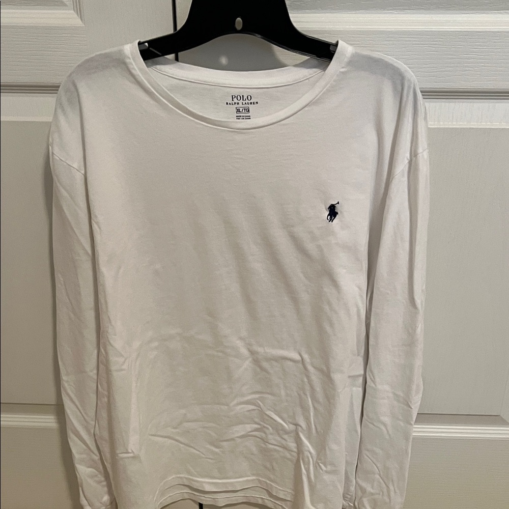 Polo by Ralph Lauren Men's Classic White Long Sleeve Tee